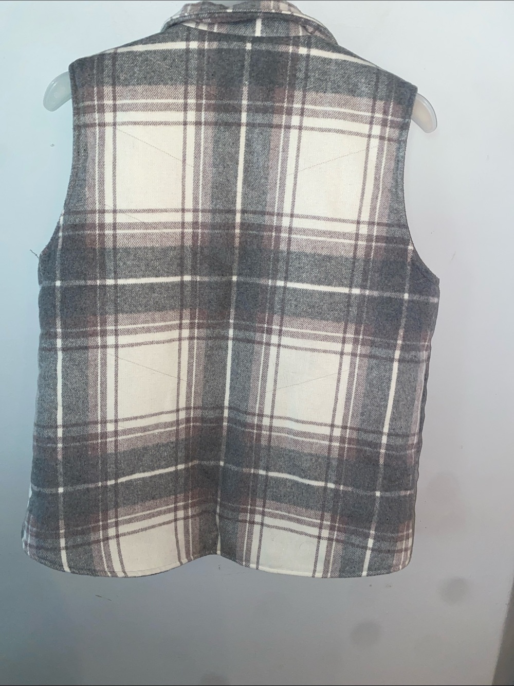 Altar'd State Plaid Sherpa-Lined Vest women’s. - Picture 4 of 9